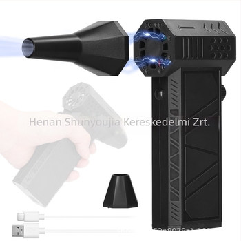 Hordozható turbineres hajszárító 13W, brushless motor, újratölthető lítium akkumulátor, 5V 1.5A