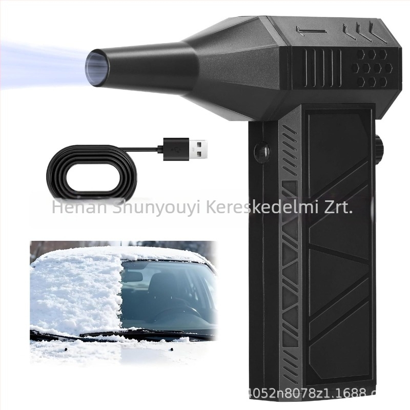 Hordozható turbineres hajszárító 13W, brushless motor, újratölthető lítium akkumulátor, 5V 1.5A