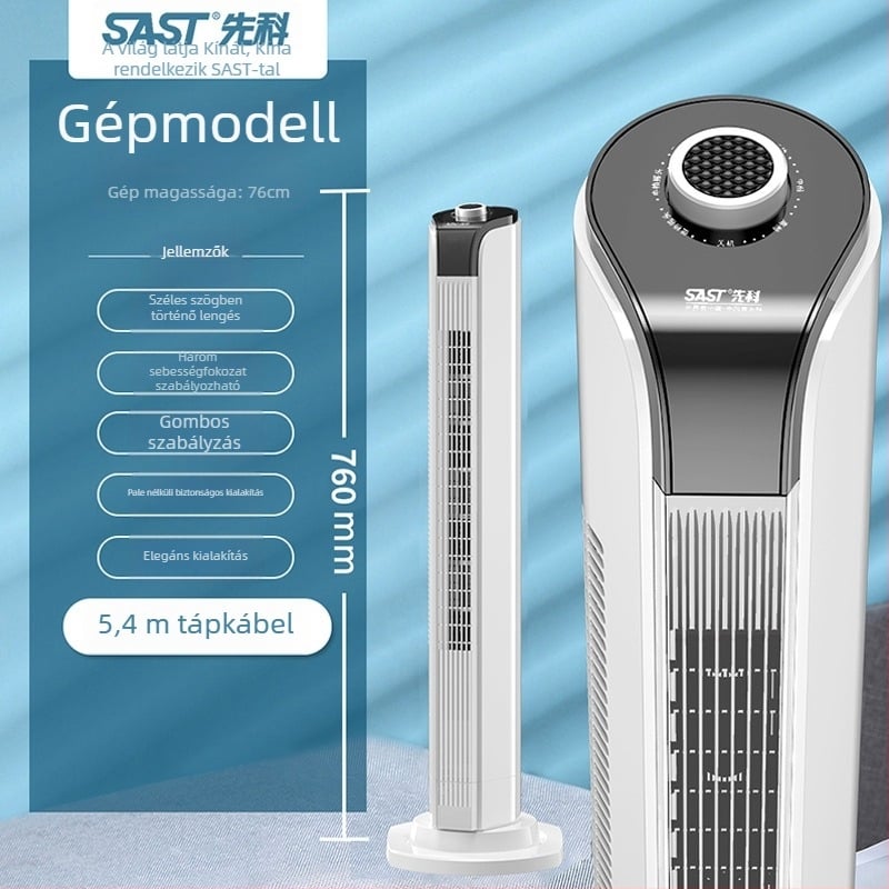 Toronyventilátor távirányítóval, időzítő több mint 8 óra, 60W, 220V