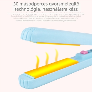 Mini kettős használatú göndörítő és hajvasaló kerámiabevonattal, kíméli a haját, kollégiumi szobába való