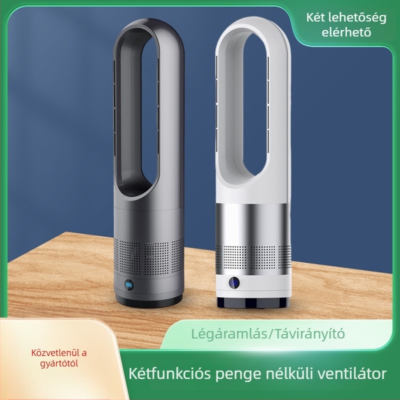 Lapat nélküli ventilátor hűtésre és fűtésre, 110V, 1400W, zaj 45–50 dB, időzítő >8 óra, természetes szél oszcilláló légárammal