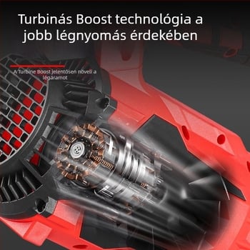 Nagy teljesítményű brushless lítium akkumulátoros kültéri háztartási fújó, hó- és levélfújás, 220V, újratölthető