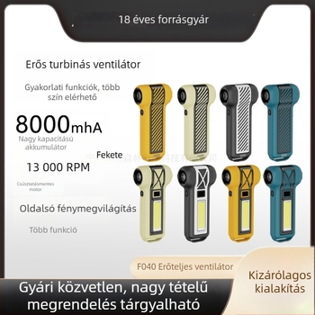Vezeték nélküli mini autómosó légfúvó brushless motorral, vákuum funkcióval, 18V lítium akkumulátor, tartomány 7.4–12V, sorozat f040