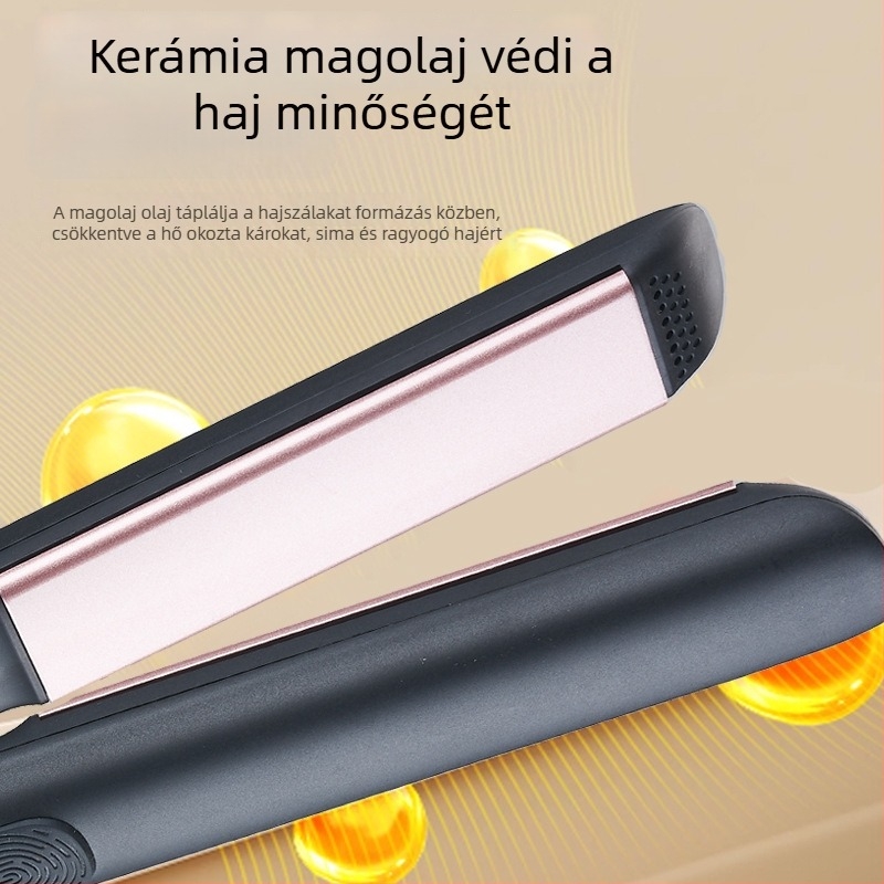 Kétfunkciós hajvasaló és göndörítő turmalin-kerámia lemezekkel, 5 hőmérséklet-beállítás, 220V 45W, modell V-2113