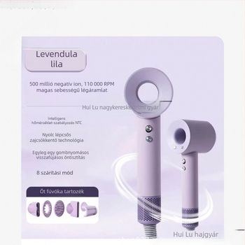 Lefen 1600W hajszárító, szénkefe nélküli motor, negatív ionok a hajápolásért, 220V, 4 sebesség, zaj 60–70 dB, gyors szárítás