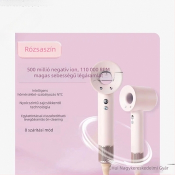 Lefen 1600W hajszárító, szénkefe nélküli motor, negatív ionok a hajápolásért, 220V, 4 sebesség, zaj 60–70 dB, gyors szárítás