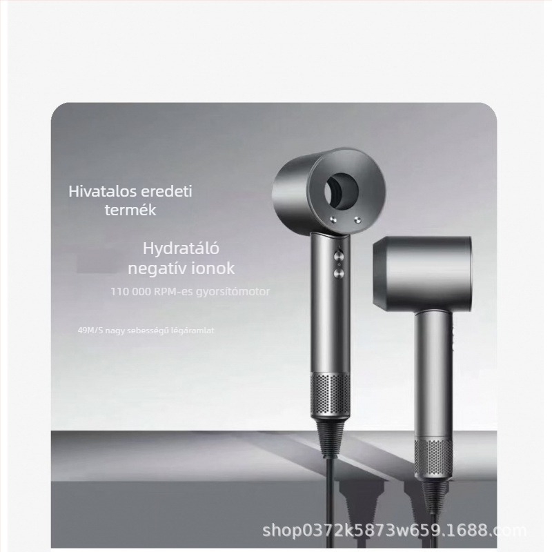 Lefen 1600W hajszárító, szénkefe nélküli motor, negatív ionok a hajápolásért, 220V, 4 sebesség, zaj 60–70 dB, gyors szárítás