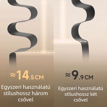 Egg Roll göndörítő – mély U háromcsöves fej, 3–az–1-ben szárítás/göndörítés/simítás, turmalin-kerámia, vezeték nélküli
