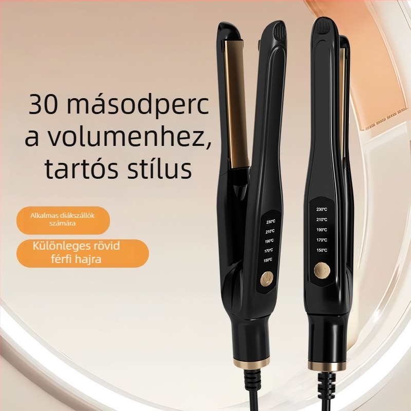 2-in-1 hajvasaló és göndörítő, kerámia lemezek 16–20 mm, 55W, 100–240V, kompakt és hordozható, 10 hőmérséklet‑szint