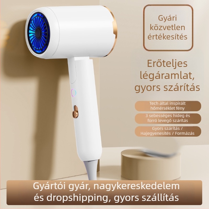 L6 hajszárító, összecsukható, 2400W, 220V, hideg/meleg levegő