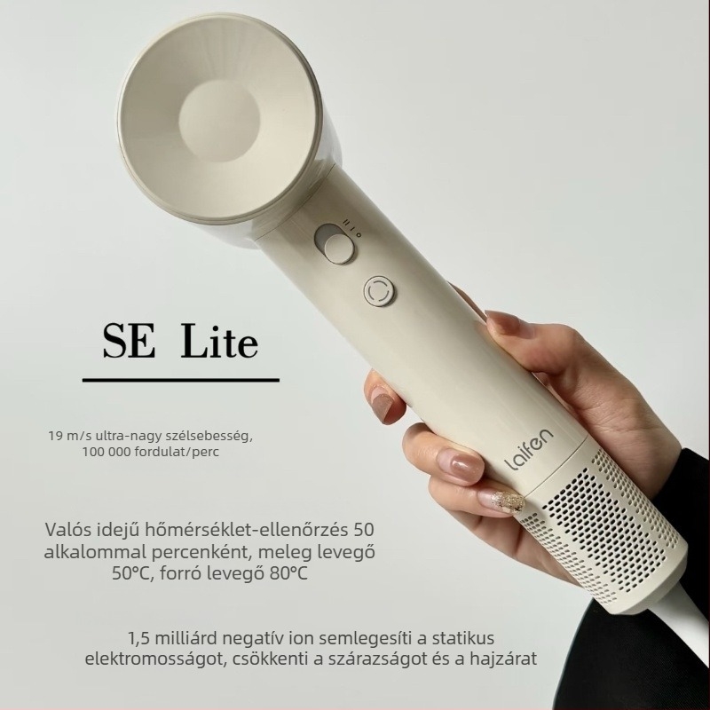 Laifen SE hajszárító, brushless DC motor, 1500W, 220V, forró levegő hőmérséklet-szabályozás, túlmelegedés elleni védelem