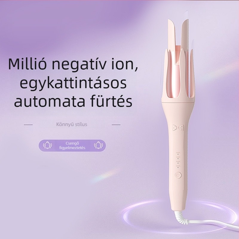 Göndörítő vas, teljesen automata göndörítés és vasalás, titan-turmalin bevonat, 31 mm+ hengerátmérő, 40W, 220V, nedves és száraz használat