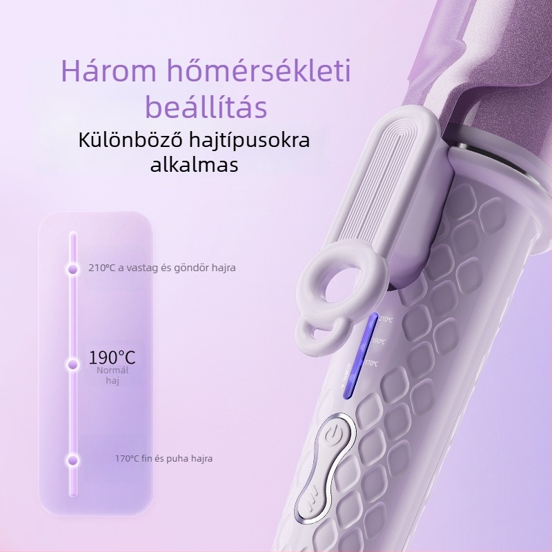 Hajcsavaró vas turmalin-kerámiával, 3 hőmérséklet-beállítás, 48W, 220V, vezetékes tápegység