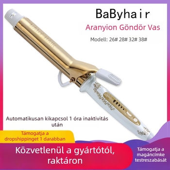 BABYHAIR hajgöndörítő vas, kerámia fűtőelem, 10 hőmérsékleti szint, 50W, 110–240V, stílus 1–2 perc alatt
