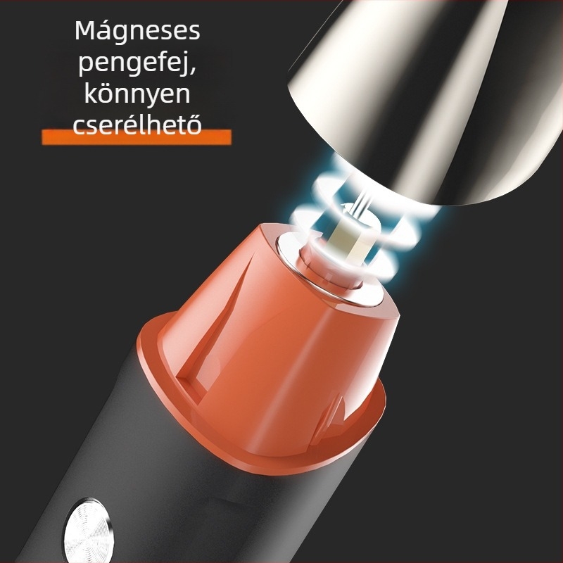 LK-881 Mágneses Hajvágó Digitális Kijelzővel – 6 az 1-ben, Tölthető, Vízálló, Kefemotor