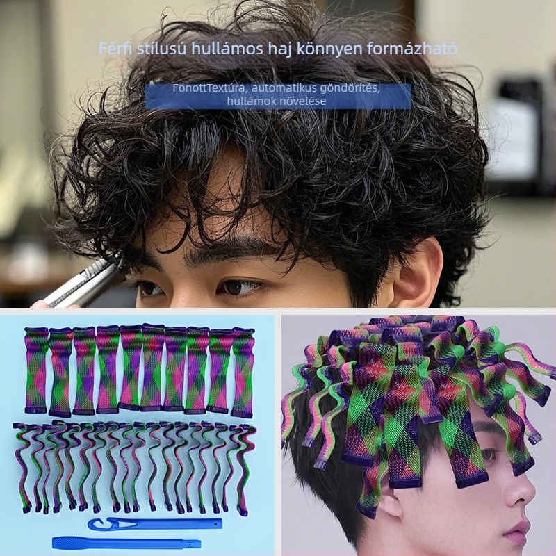 Hajgöndörítő vas texturált felülettel és automata göndörítéssel (Márka: Anubis; Anyag: műanyag/gyanta; Alkalmas: hétköznapi felhasználók)