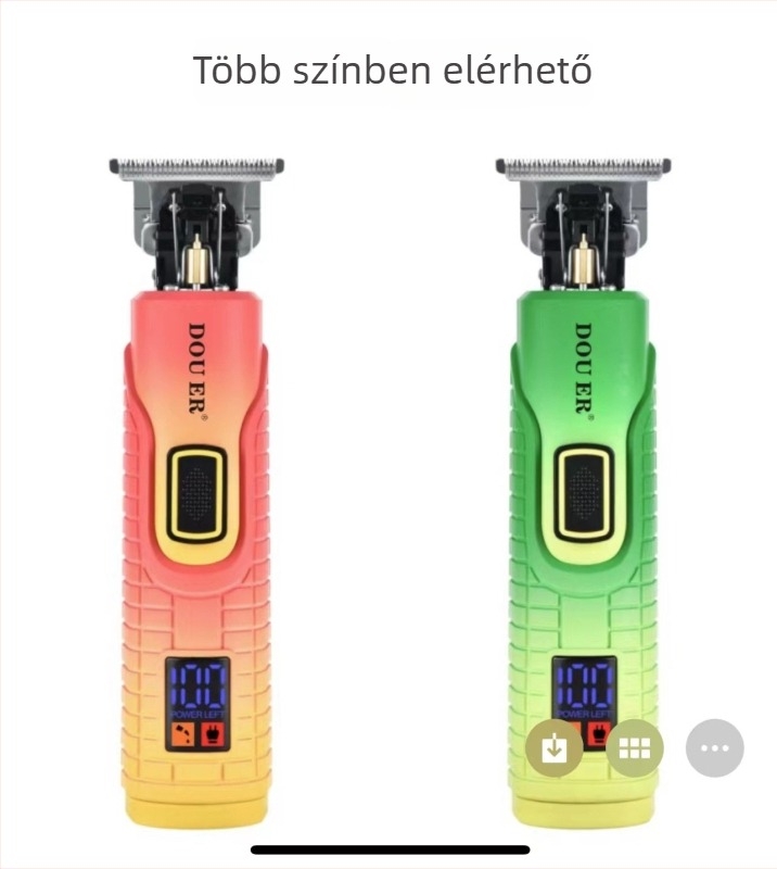 Szalonok számára hajvágó készülék, rozsdamentes acél pengék, beépített akkumulátor, újratölthető, kefés motor, 3–6 óra üzemidő