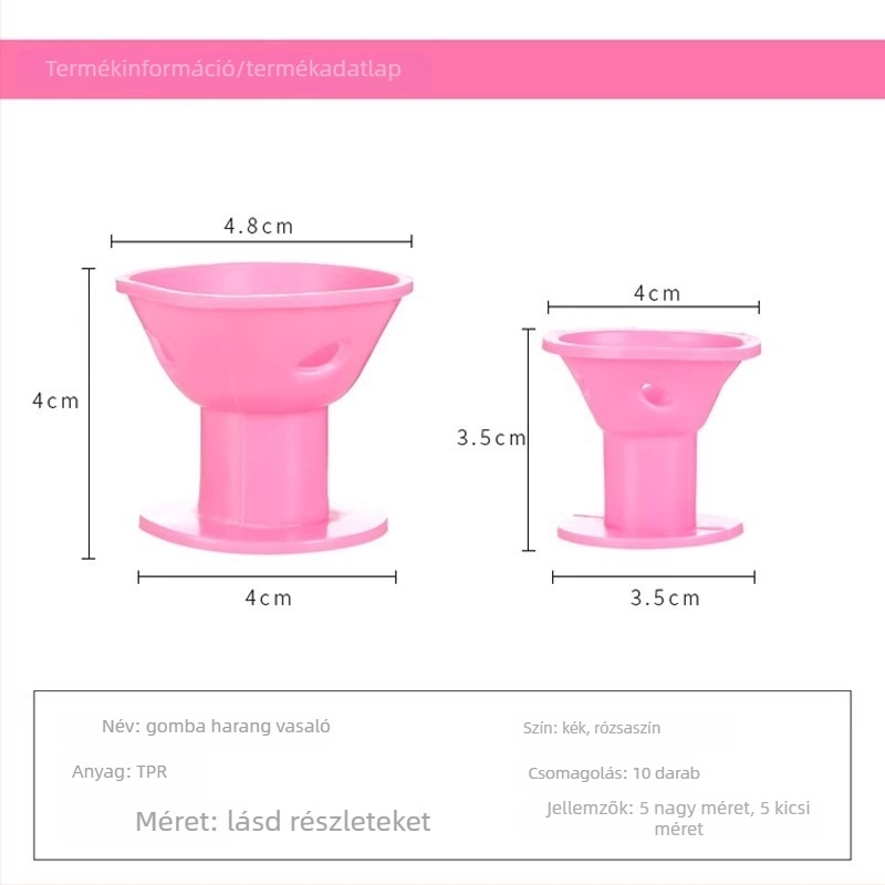 Gombás típusú hajgöndörítő vas, szilikon, hazai gyártású, márka Other, mindennapi felhasználók számára