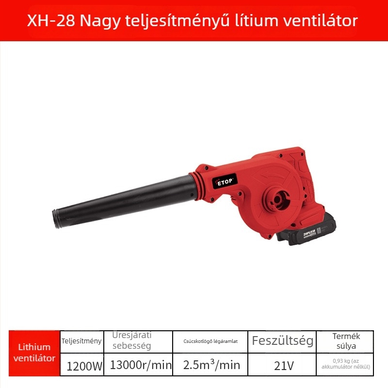 ETOP Magas teljesítményű poreltávolító fúvó számítógépek tisztításához, 220V, erős légáramlat