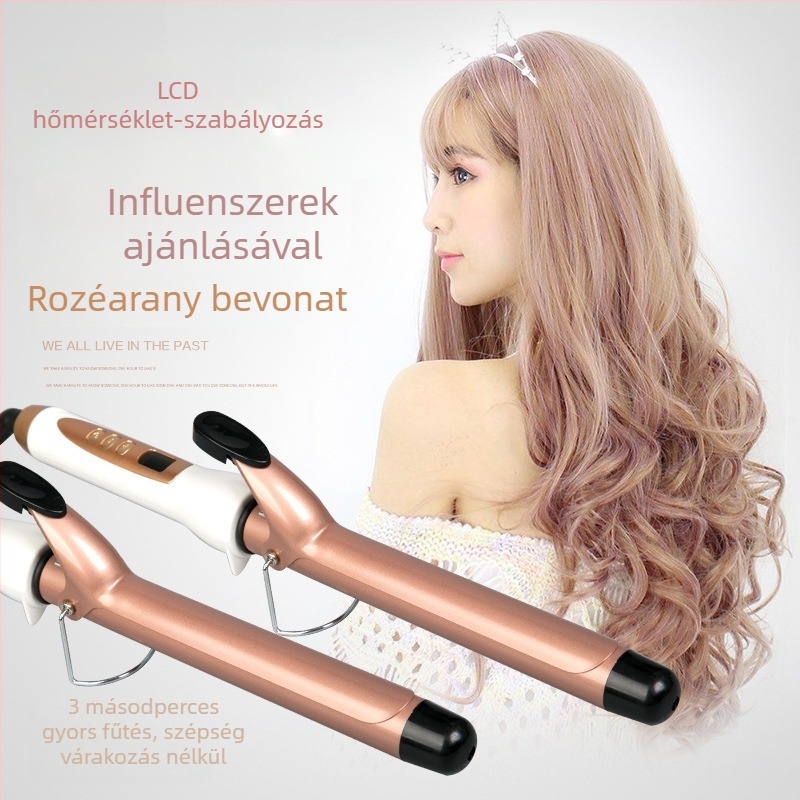Arany kerámia curlingvas, mini méret, 21–30 mm henger, 110–240 V, 35 W