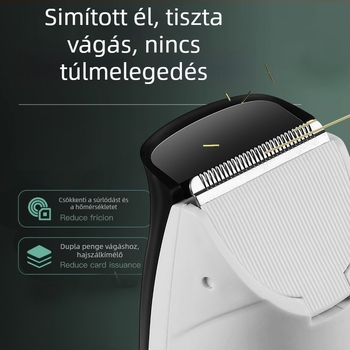 Hajvágó készülék halk szívófunkcióval, újratölthető, vízálló, brushless motor, kerámia pengék