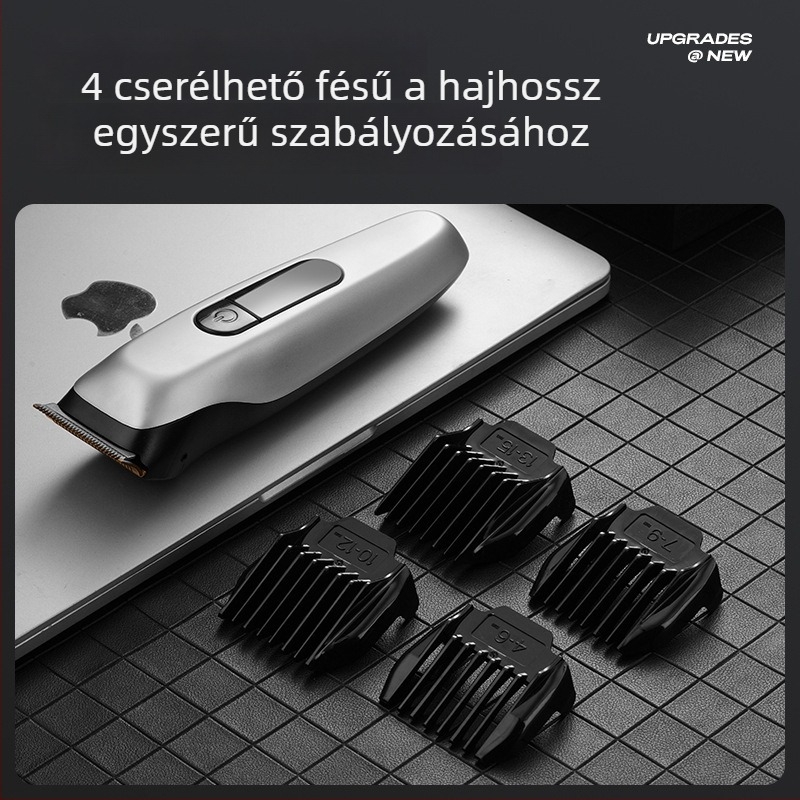 Elektromos hajvágó babáknak, titánium ötvözet pengével, újratölthető és mosható