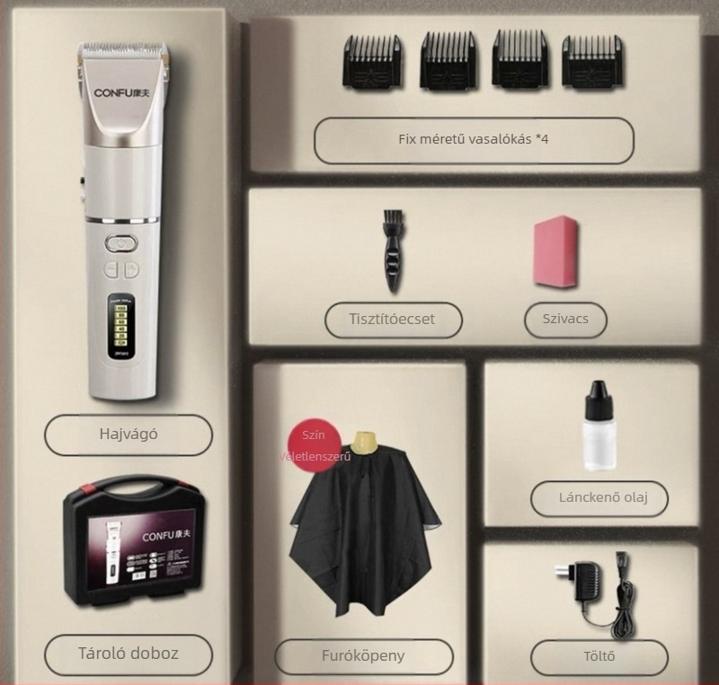 Koji elektromos hajvágó, kerámia pengével, leválasztható és mosható vágófejjel, felnőtteknek