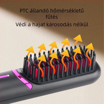 Vezeték nélküli turmalin-kerámia hajvasaló és göndörító, 35W, nedves és száraz használat, újratölthető, Pritech/piqi