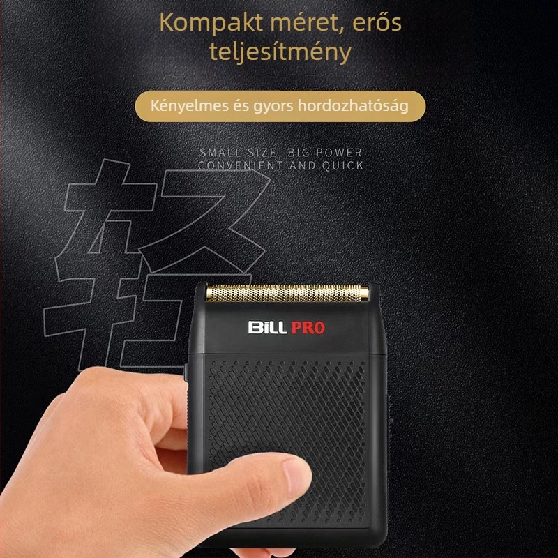 Bill 400 Mini Borotva — Tölthető, Kefés motor, Titánötvözetű vágófej, 1000–1200mAh beépített akkumulátor, Vízálló