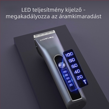 Hajvágó készülék – újratölthető, kerámia vágófej, vízálló, akkumulátor-élettartam 180 perc, beépített akkumulátor, kefés motor, súly 220 g