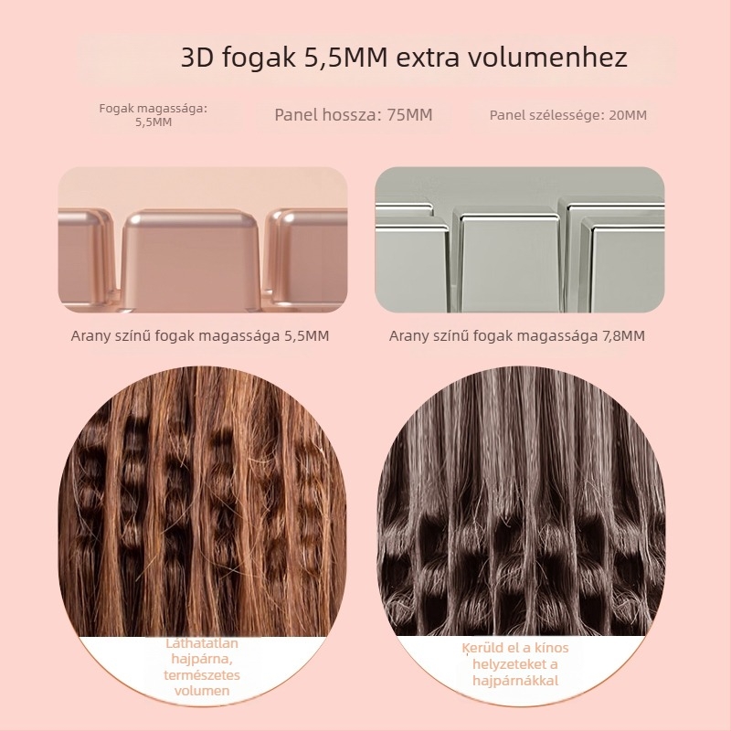 Minhuang mini hajprofi s kerámiabevonattal, vezetékes AC táplálás, 220V, 25–39W, 10 hőmérséklet-szint