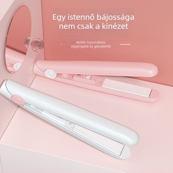 Kétfunkciós hajkiegyenesítő és göndörítő vas kerámia bevonatú fűtőfelület, <15 mm hővezető átmérő, 15 szintű hőmérséklet-szabályozás, 220V-os csatlakozás, 20W