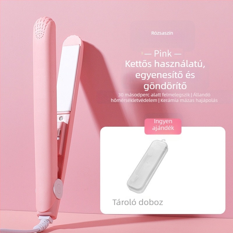 Kétfunkciós hajkiegyenesítő és göndörítő vas kerámia bevonatú fűtőfelület, <15 mm hővezető átmérő, 15 szintű hőmérséklet-szabályozás, 220V-os csatlakozás, 20W