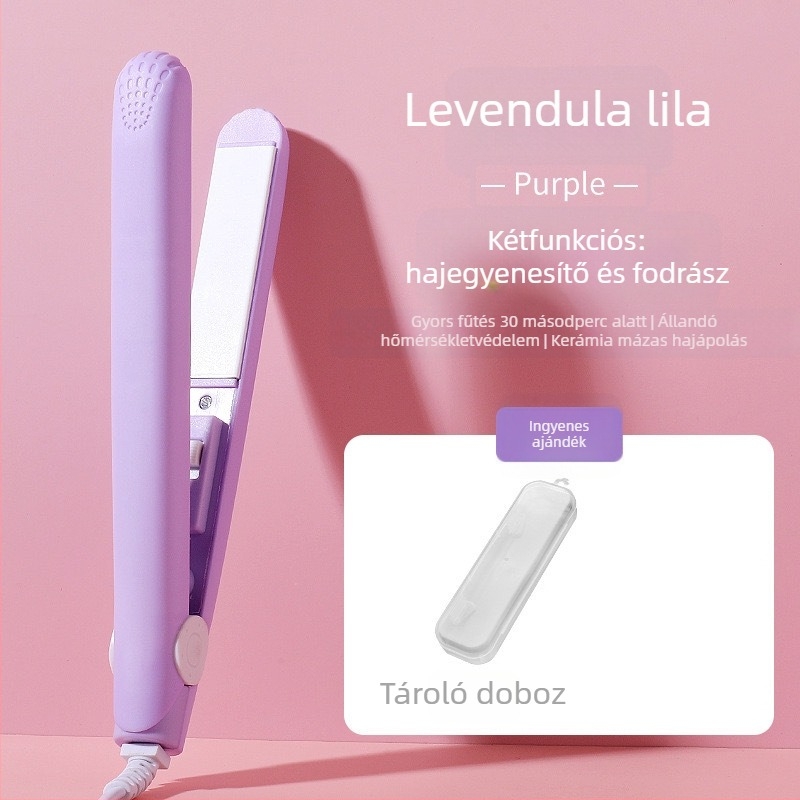 Kétfunkciós hajkiegyenesítő és göndörítő vas kerámia bevonatú fűtőfelület, <15 mm hővezető átmérő, 15 szintű hőmérséklet-szabályozás, 220V-os csatlakozás, 20W