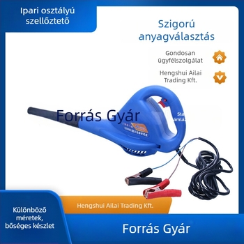 Járműre szerelt porosító ventilátor – nagy teljesítmény, újratölthető Li-ion akkumulátor, 220V, AC/DC tartomány 50-250V, nincs porszívó.