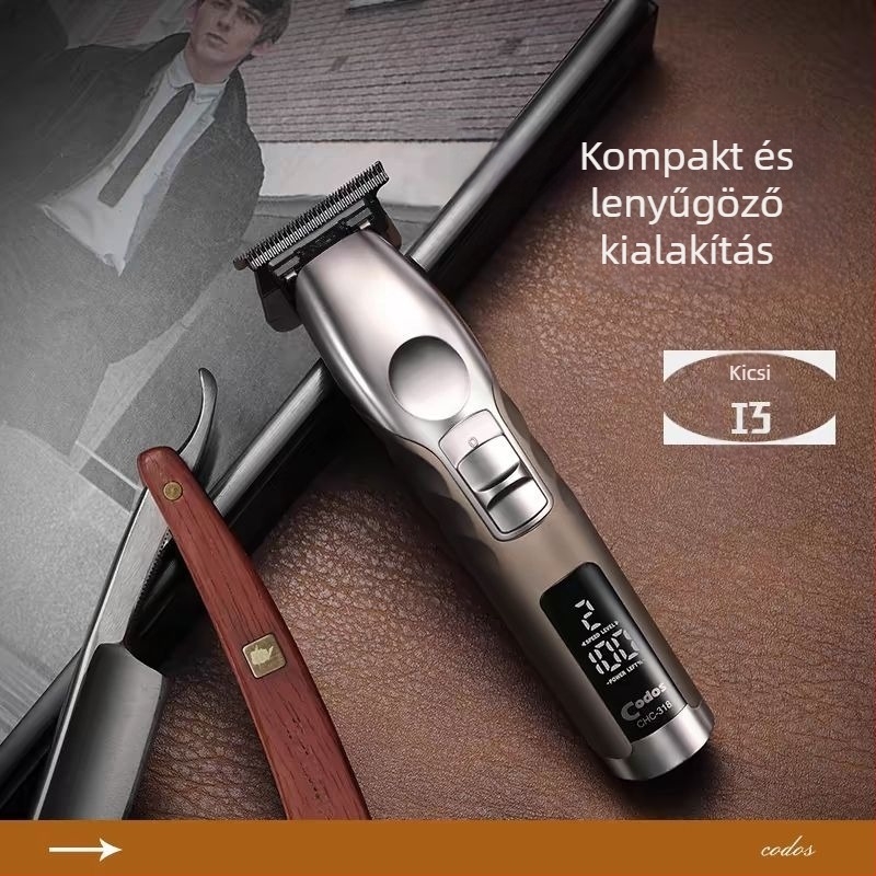 Professzionális állati hajvágó – brushless motor, rozsdamentes acél pengék, adapteres tápegység (beépített akkumulátor nélkül), tisztítás kefével