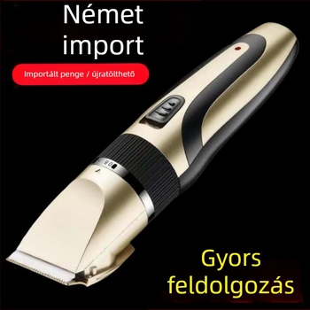 Elektromos hajvágó – kefés motor, rozsdamentes acél pengék, automatikus tisztítás, cserélhető akkumulátor, univerzális használat