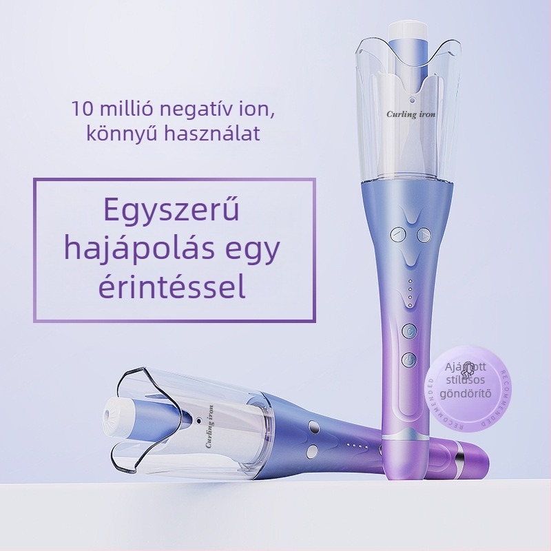 Turmalin-kerámiás göndörítő vas, 10 szintű hőmérséklet-szabályozás, gyors formázás kevesebb mint 1 perc alatt, CE tanúsítvány