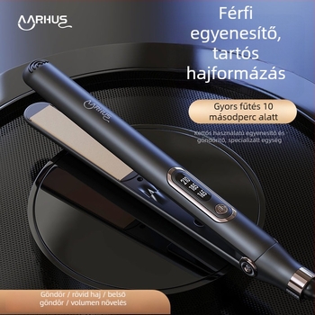 Kétfunkciós hajkiegyenesítő és göndörítővas titánbevonattal, 16–20 mm átmérőjű hővezető, 3‑szintű hőmérséklet-szabályozás, 40 W, 220 V