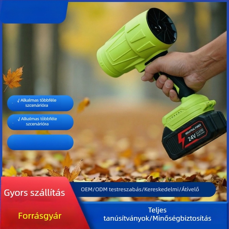 Ipari vezeték nélküli légfúvó 21V Li-ion akkumulátorral, porbeszívó készülék nélkül