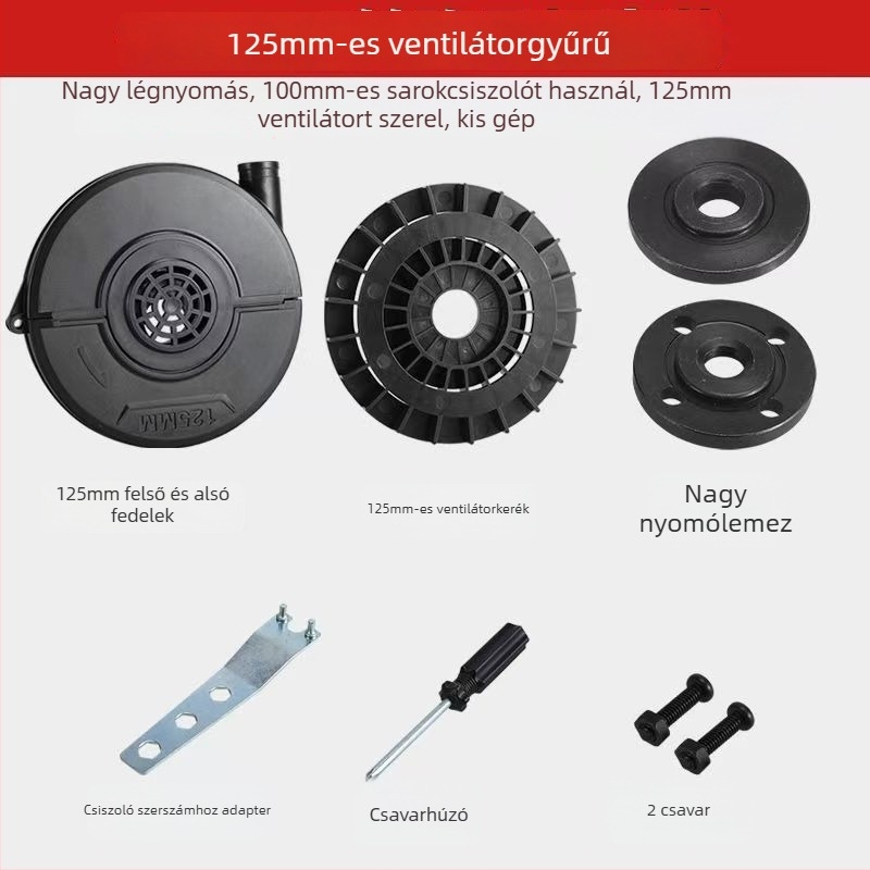 Kábel nélküli fújtató pumpa – 21V Li-ion akkumulátor, porgyűjtő készülék mellékelve, feszültség-tartomány AC 50–250V