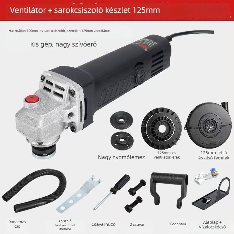 Kábel nélküli fújtató pumpa – 21V Li-ion akkumulátor, porgyűjtő készülék mellékelve, feszültség-tartomány AC 50–250V