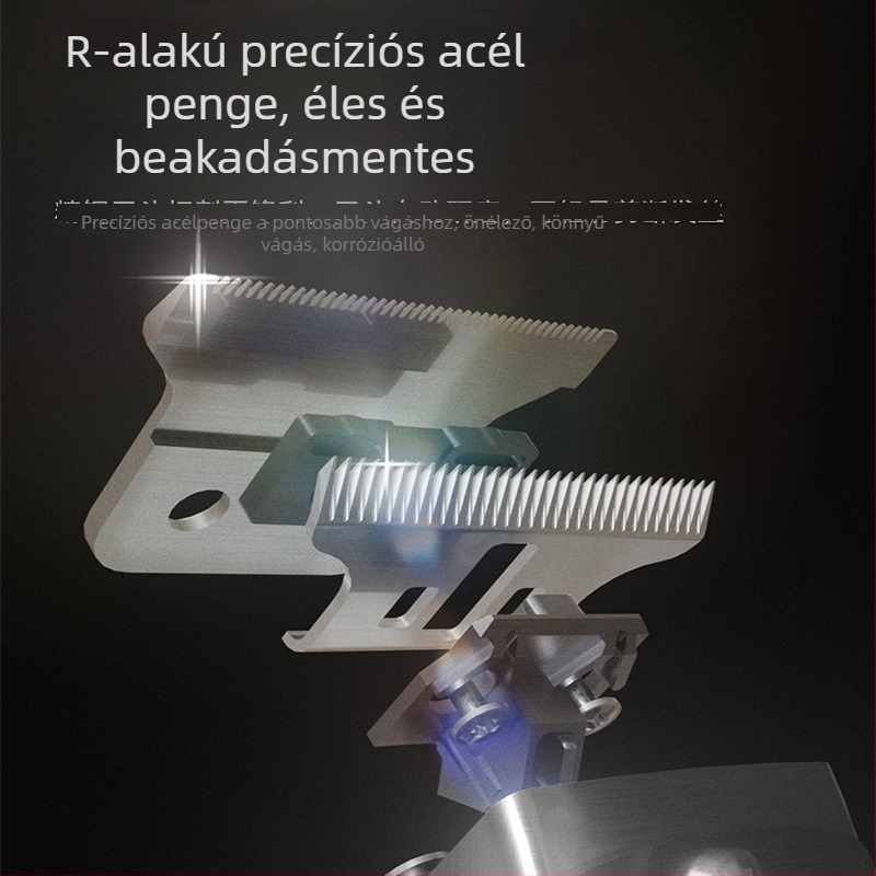 Elektromos hajvágó karcoláshoz – AUX-S2, kettős energiaellátás (töltés/ hálózati), acél vágófej, levehető és mosható fej