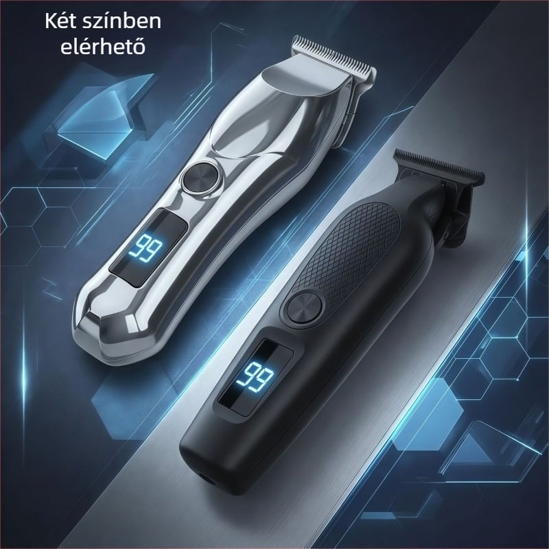 Hajvágó készülék, újratölthető, brushless motor, rozsdamentes acél pengék, beépített 500–800 mAh akkumulátor, 1–3 óra üzemidő