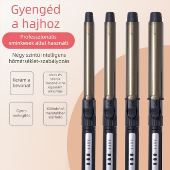 Professzionális forgó curlingvas stúdióhoz, nagy átmérőjű, 31 mm és afölötti; három az egyben: szárítás, göndörítés, egyenesítés; turmalin-keramikus hővezető; állítható hőmérséklet