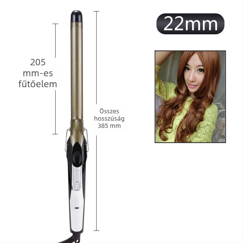 Professzionális forgó curlingvas stúdióhoz, nagy átmérőjű, 31 mm és afölötti; három az egyben: szárítás, göndörítés, egyenesítés; turmalin-keramikus hővezető; állítható hőmérséklet