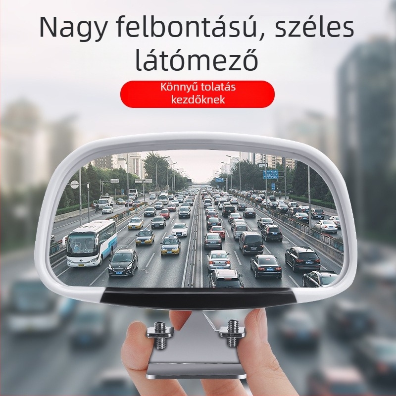 Autó holttér segéd visszapillantó tükör széles látószögű görbült tükörrel
