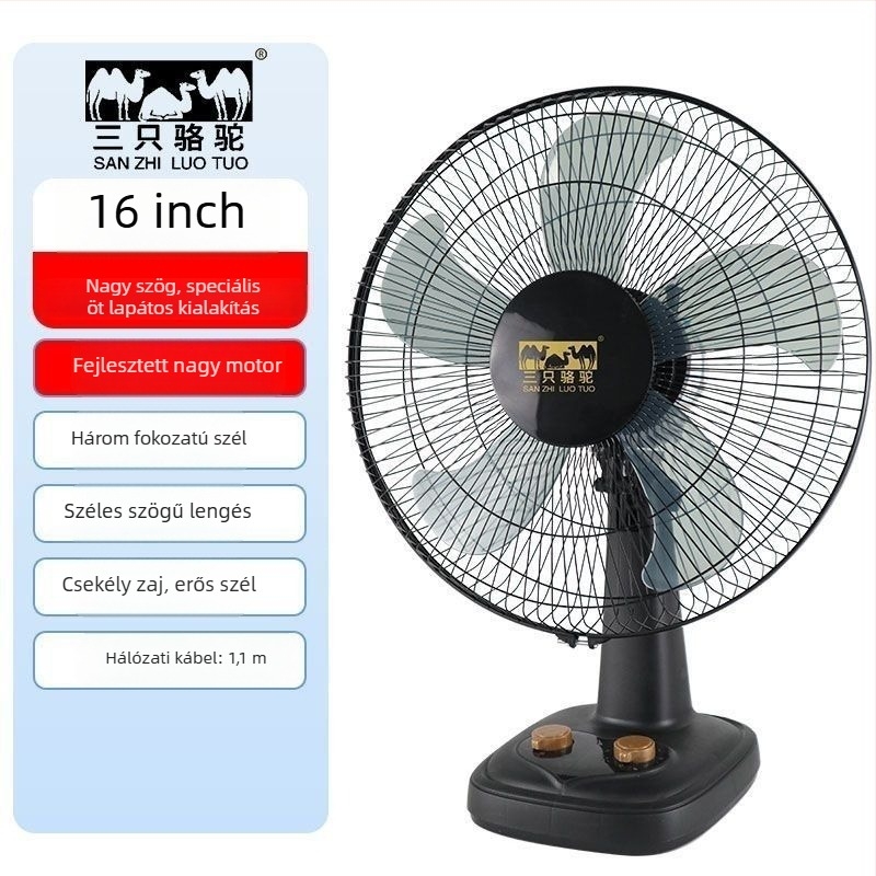 Összecsukható asztali ventilátor 3 sebességgel, USB-tápellátás, levehető akkumulátor 300–500 mAh, zaj 36 dB alatt
