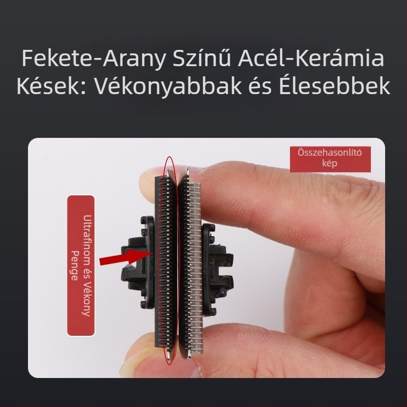 Szalonhasználatra szánt elektromos hajvágó, 0 penge dizájn, ecsetelt motor, kerámia vágófej, beépített 1200–2000mAh akkumulátor, üzemidő 3–6 óra, zaj 36–45 dB