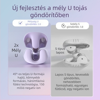 Mély U alakú tojás alakú göndörítővas, turmalin-keramikus fűtőelem, 100W, 220V